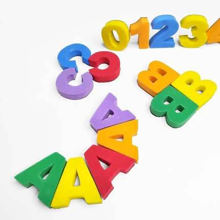Letras y números imantados